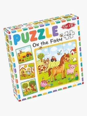 Tactic Puslespill Mitt Første Puslespill - Farm, 4x6 biter