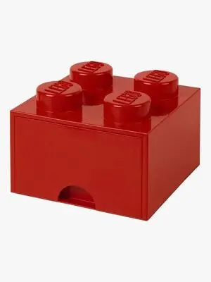 LEGO Oppbevaringsboks med Skuff 4, Rød