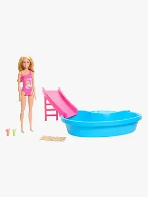 Barbie Lekesett Dukke & Basseng