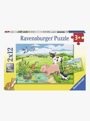 Ravensburger Puslespill Baby Bondegårdsdyr 2x12 Biter