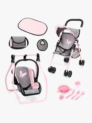 Bayer Design Dukkevogn Buggy Sett, Grey