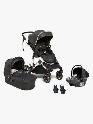 Beemoo Maxi 4 Duovogn Inkl. Beemoo Route i-Size Babybilstol, Black Silver/Mineral Grey
