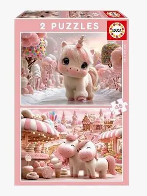 Educa Puslespill Sweet Unicorns 2x48 Brikker