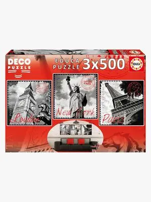 Educa Puslespill Big Cities Decorative 3x500 Brikker