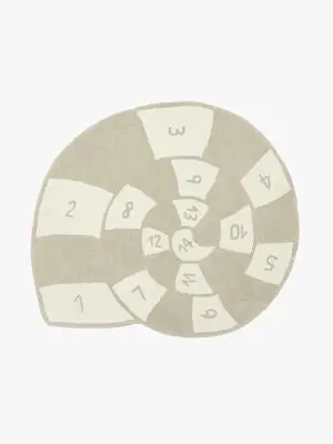 OYOY Mini Nautilus Hopscotch Gulvteppe 100x112, Clay/Offwhite