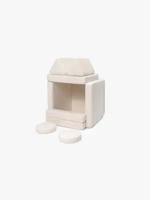 Shappy Play Teddy Byggbar Sofa 160x80 cm, Cream White