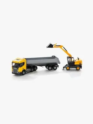 Emek Scania Kjøretøy Dumper & Gravemaskin 1:25