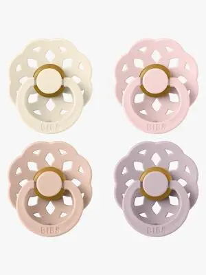 BIBS Boheme Smokk 4-Pakk Lateks Str 1, Ivory/Blush/Blossom/Dusky Lilac
