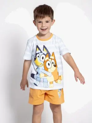 Bluey Pysjamas, Lyseblå/Oransje