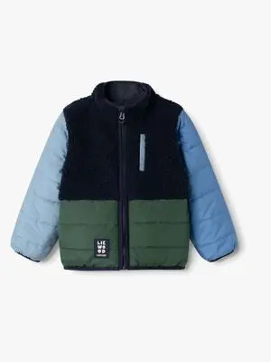 LIEWOOD Franka Vendbar Fleecejakke, Classic Navy Multi Mix
