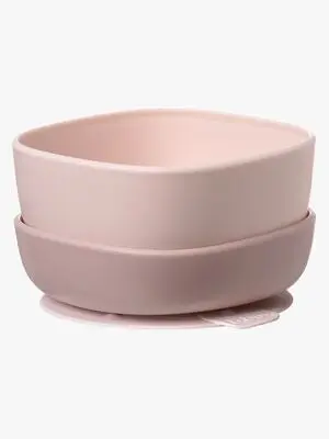 b.box Skåler med Sugekopp 2-Pakk, Blush