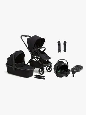 Beemoo One Duovogn inkl. Axkid GOKID Babybilstol & Base, All Black/Coastal Storm Black