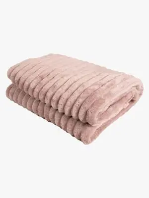KMCarpets Stripe Pledd 130x170, Rosa