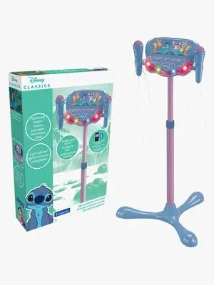 Disney Lilo and Stitch Justerbar Karaokestativ med 2 Mikrofoner