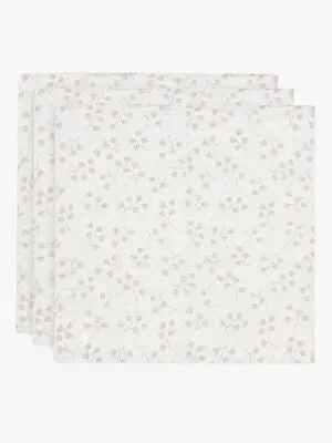 Jollein Musselinteppe 70x70 cm 3-Pakk, Leafy Dreams