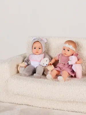 Cloudberry Castle Gavesett Dukke Twins Deluxe 35 cm, Rosa/Hvit