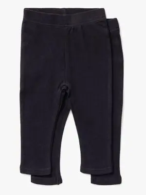 Tiny Treasure Lexi Leggings 2-Pack, Phantom Black