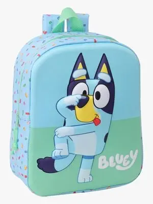Bluey 3D Mini Ryggsekk 6L, Grønn/Blå