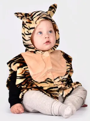 Den Goda Fen Kostyme Tiger 86-110 cm, Brun