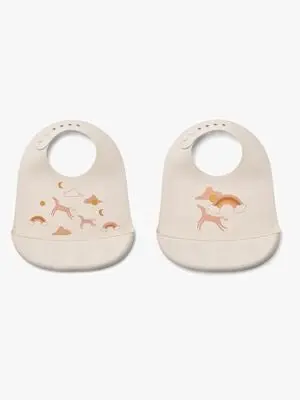 LIEWOOD Tilda Smekke med Trykk 2-Pack, Dream/Ecru