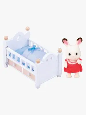 Sylvanian Families Figursett Sjokoladekaninbaby med Seng