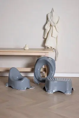 Beemoo CARE Anti-Slip Potte, Toalettsete og Krakk, Grå
