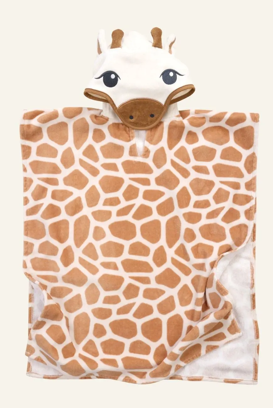 Giraffe poncho multi beige