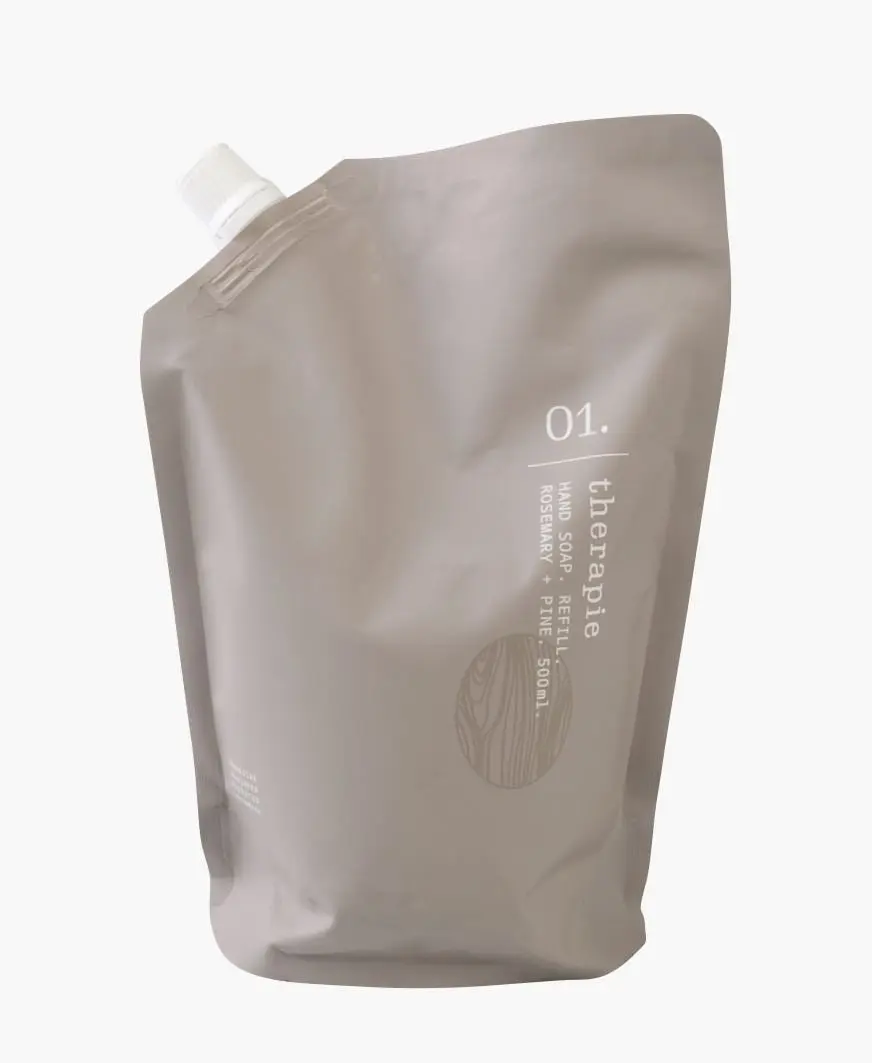 Therapie Rosemary & Pine eksfolierende håndsåpe refill transparent