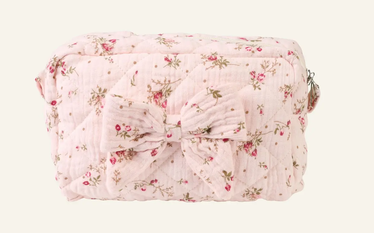 Sweet Bow toalettmappe lys rosa