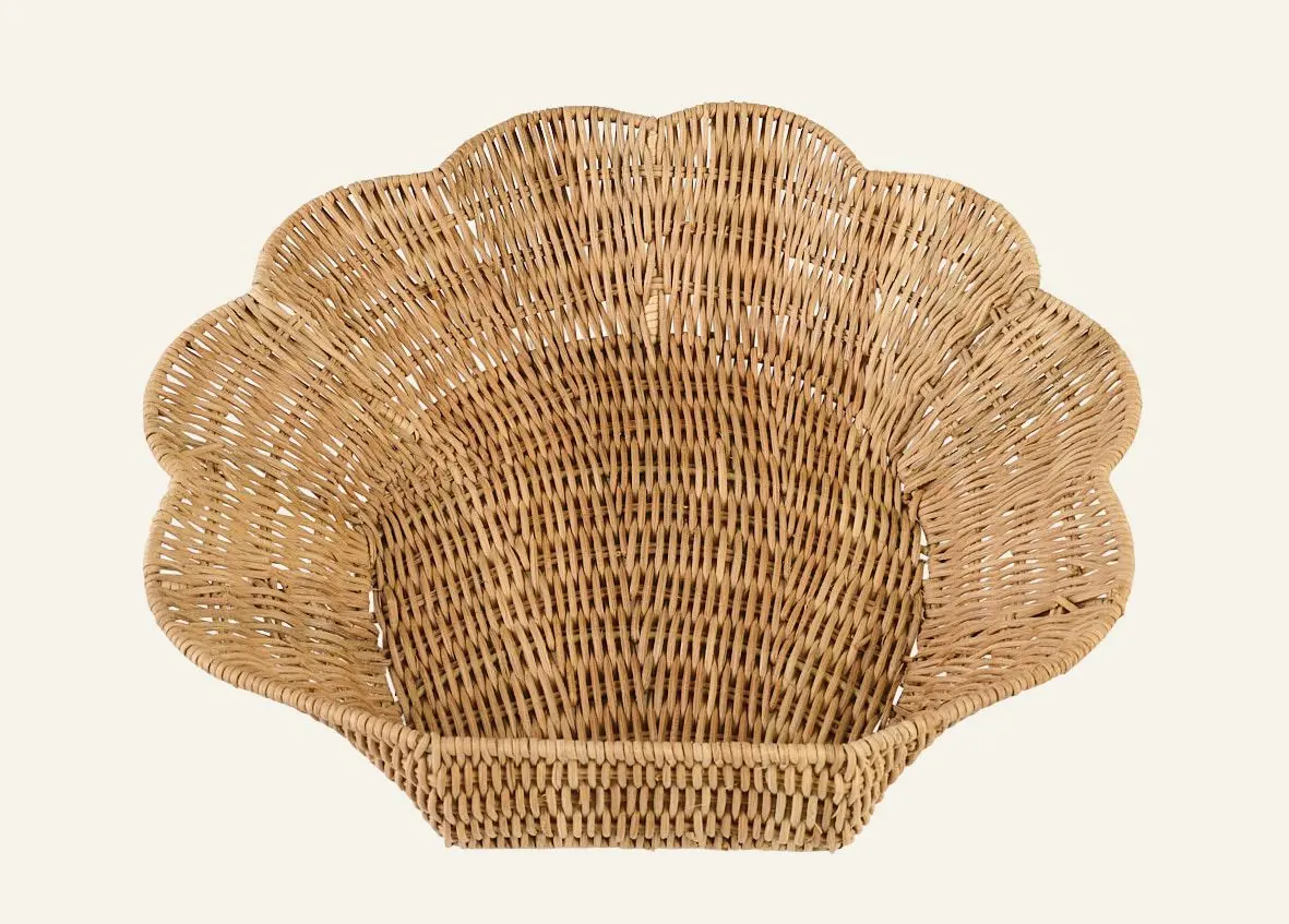 Shell rattan kurv natur