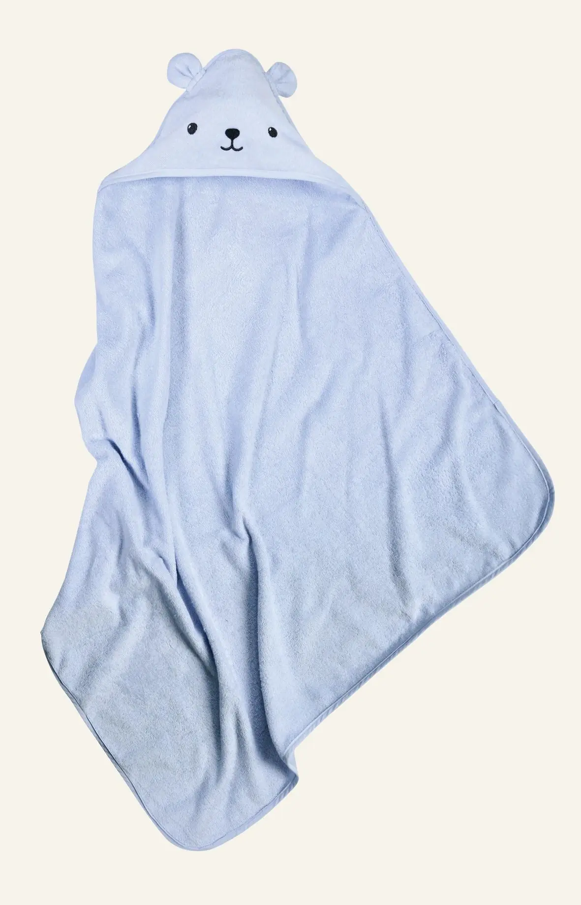 Bear hettehåndkle lys blå