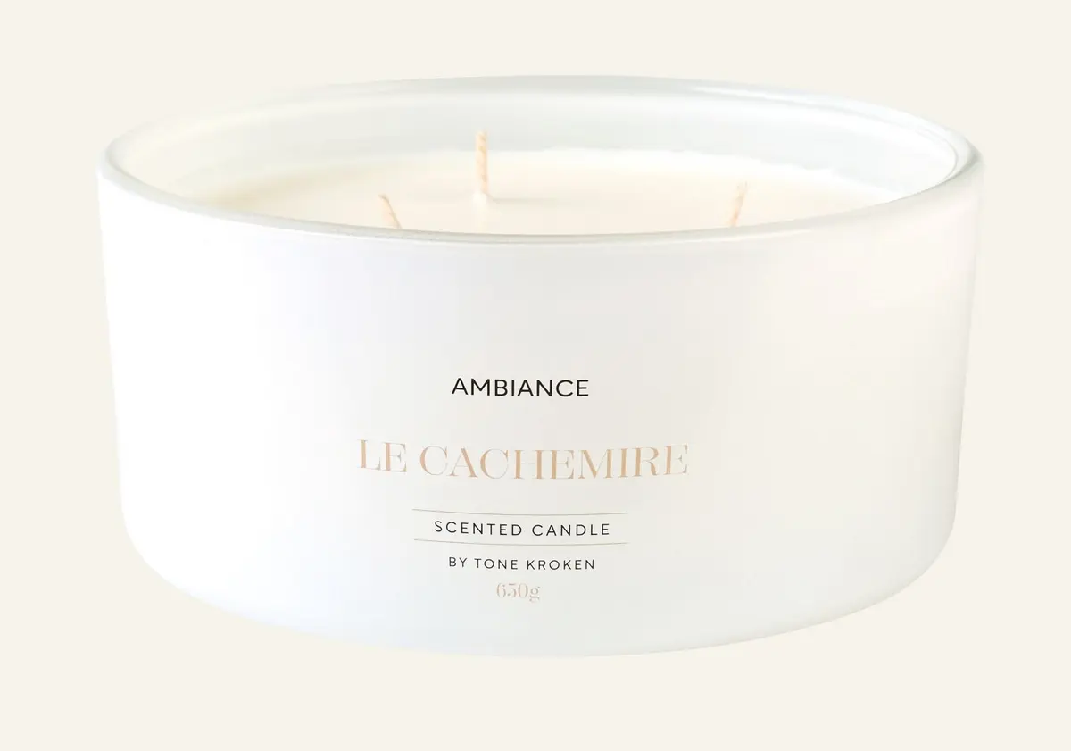Ambiance Le Cachemire duftlys hvit