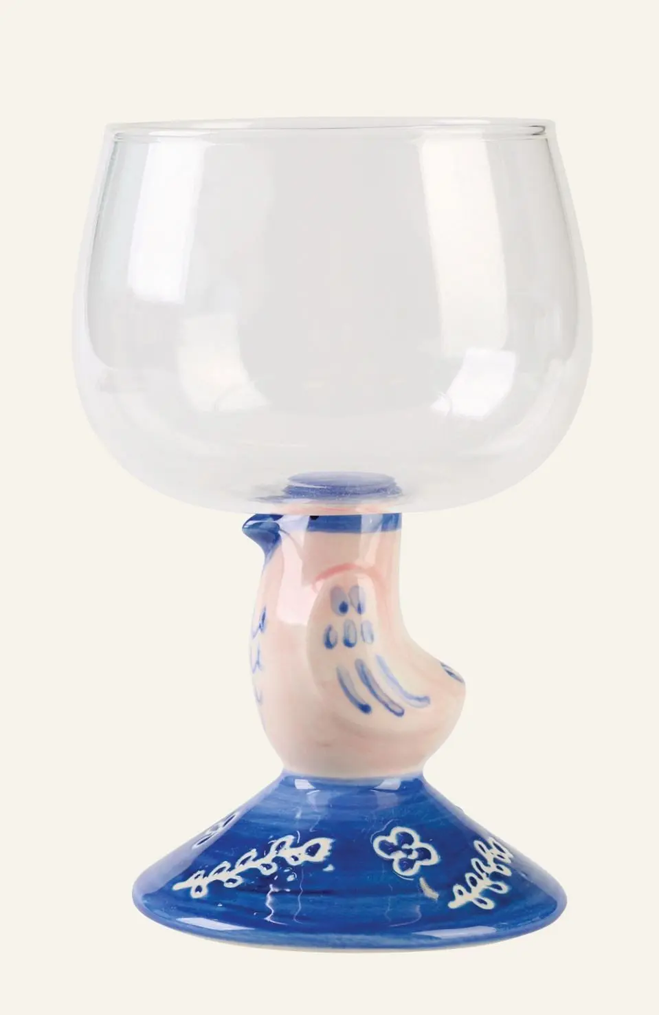 Bird glass blå