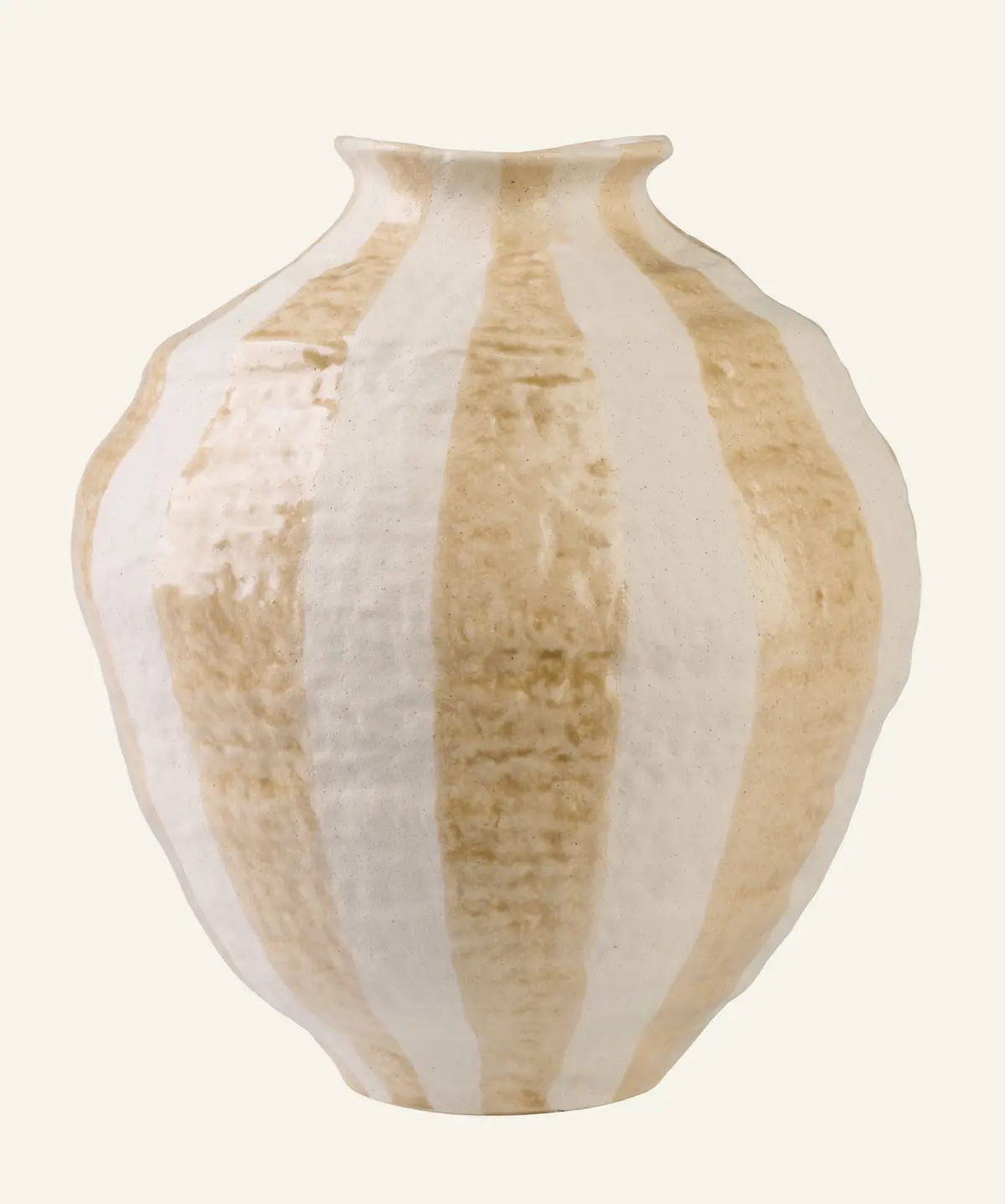 Atelier Stripe vase multi beige