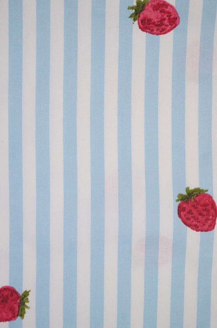 Strawberry voksduk multi blå