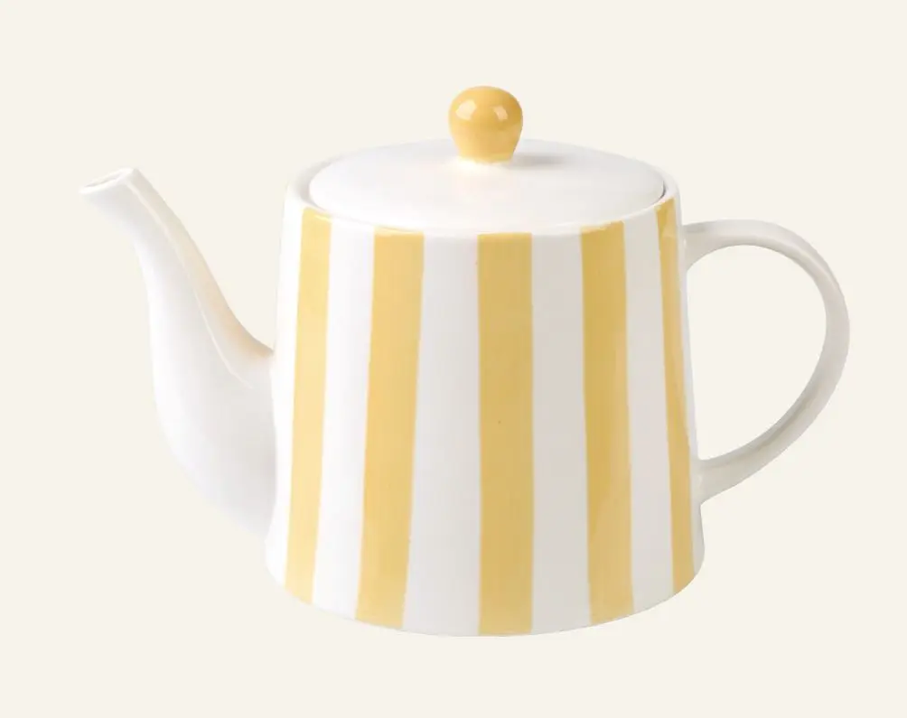 Atelier stripe tekanne gul