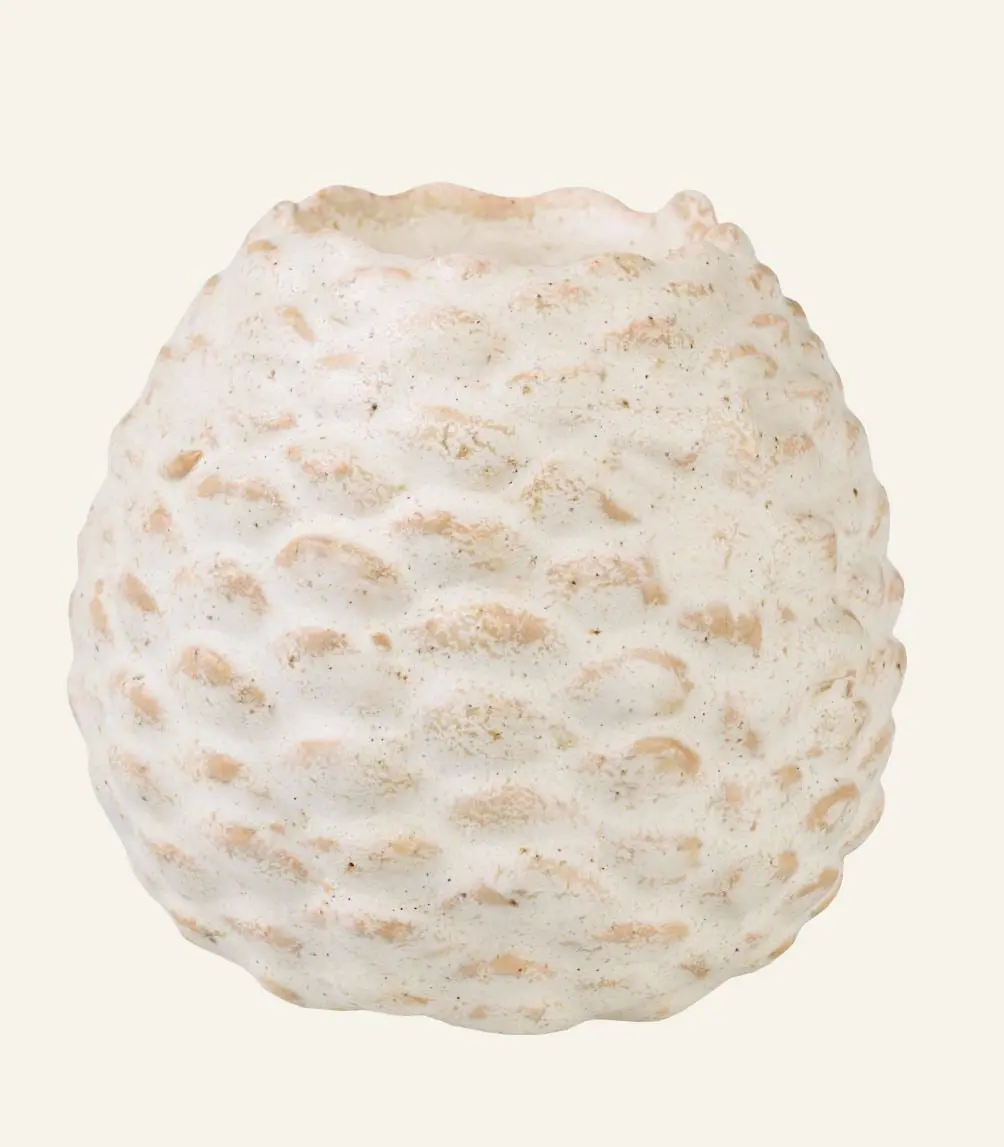Pinecone telysholder hvit