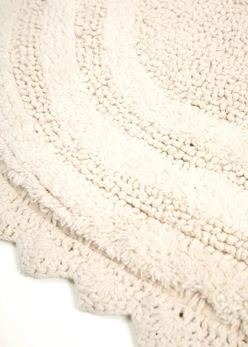 Croche badematte offwhite