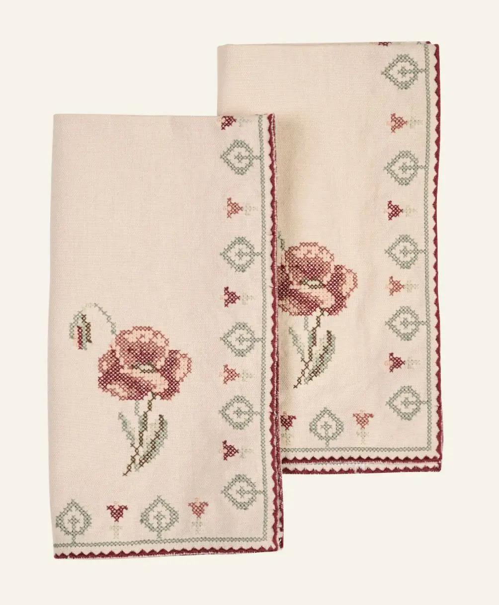 Linda 2pk tøyserviett beige