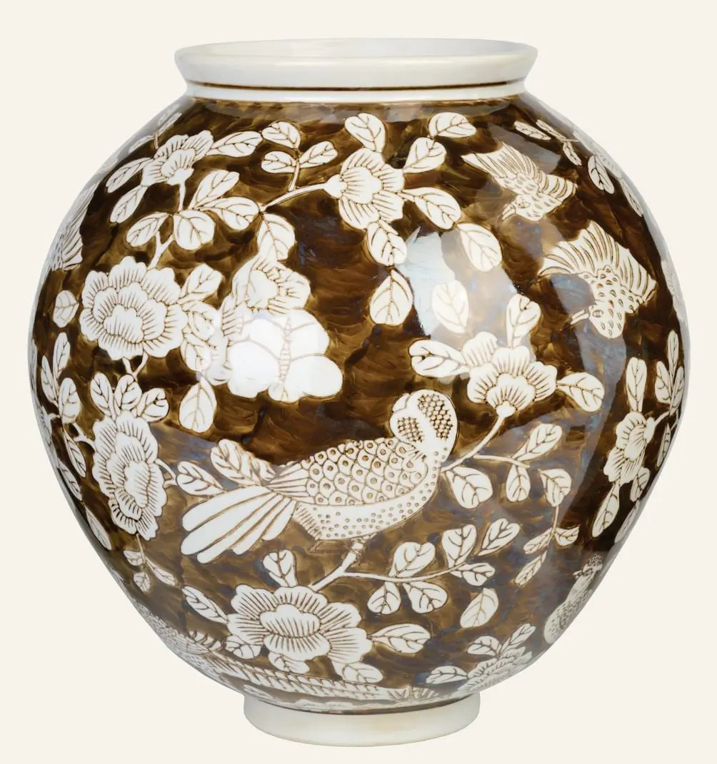 Deco vase multi brun
