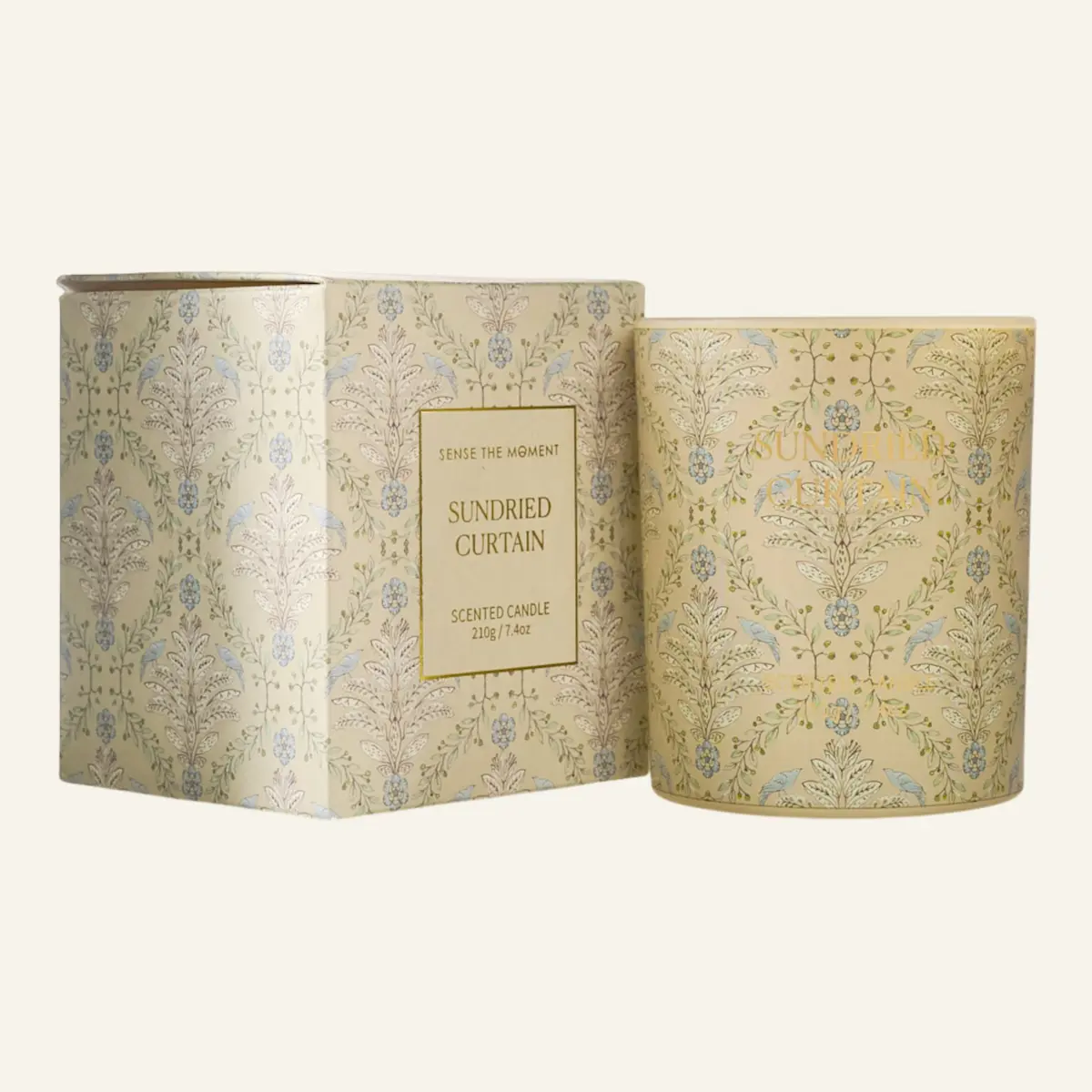 Sense flowerbird duftlys multi beige