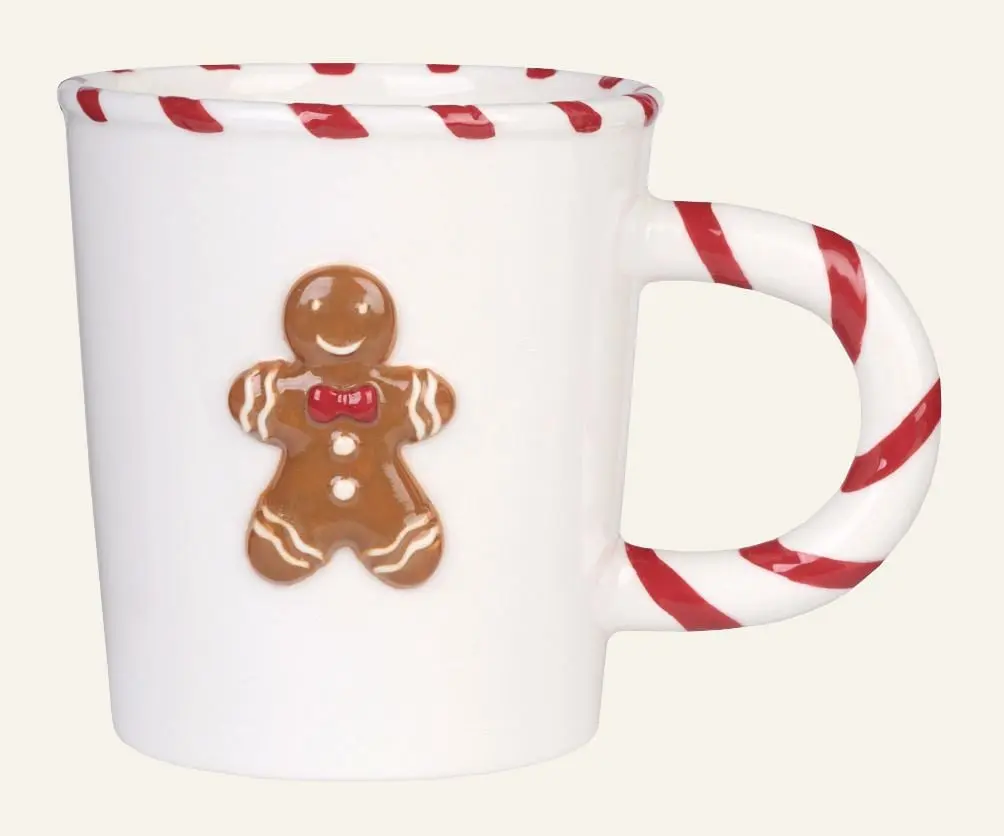 Gingerbread krus hvit
