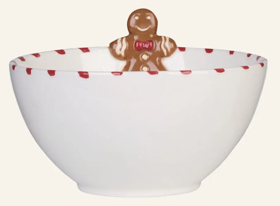 Gingerbread skål hvit