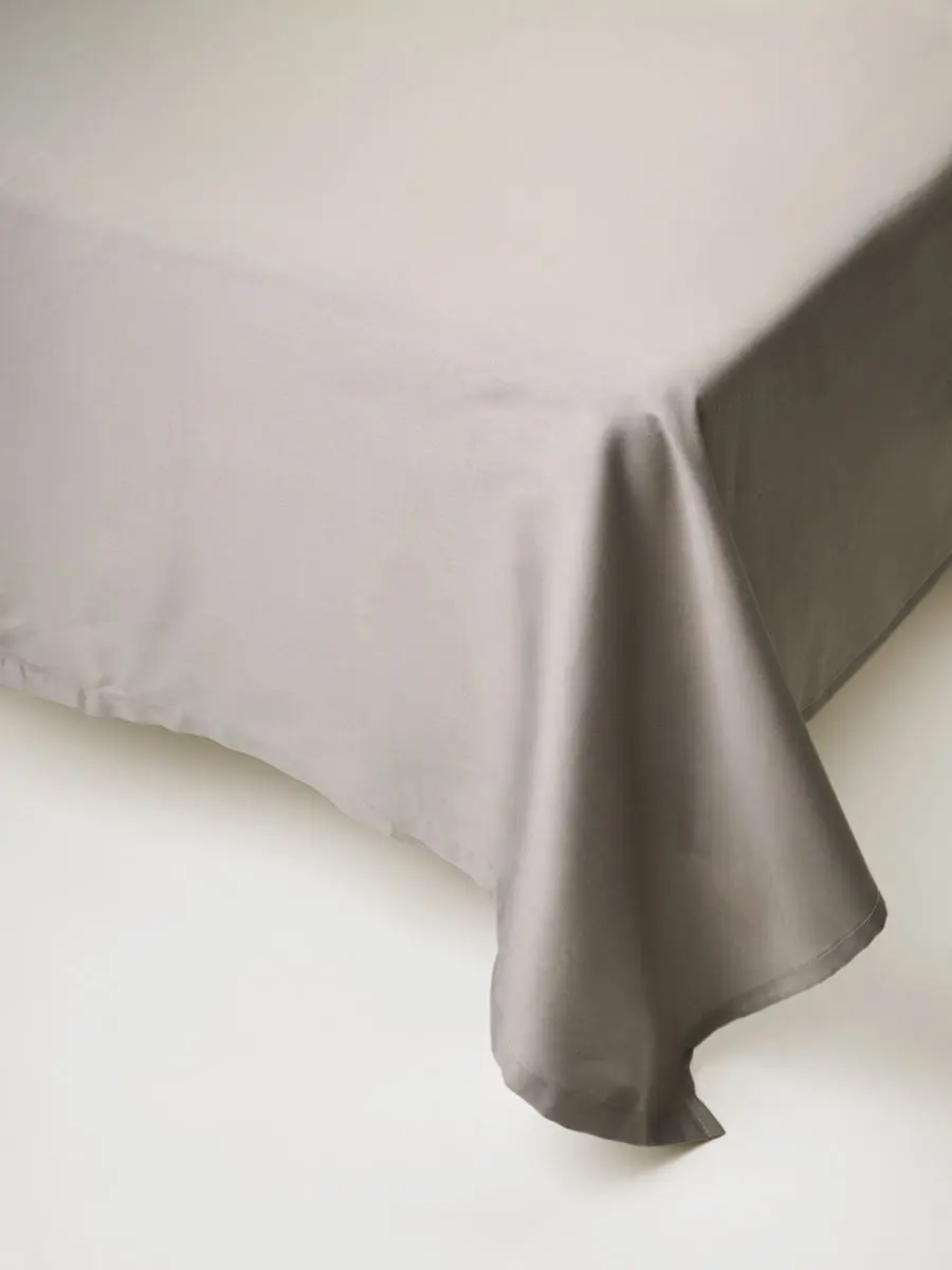 Egyptian cotton laken flatt grå