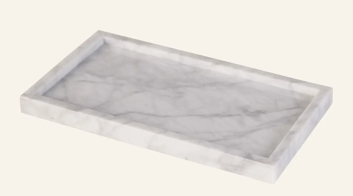 Marble fat hvit
