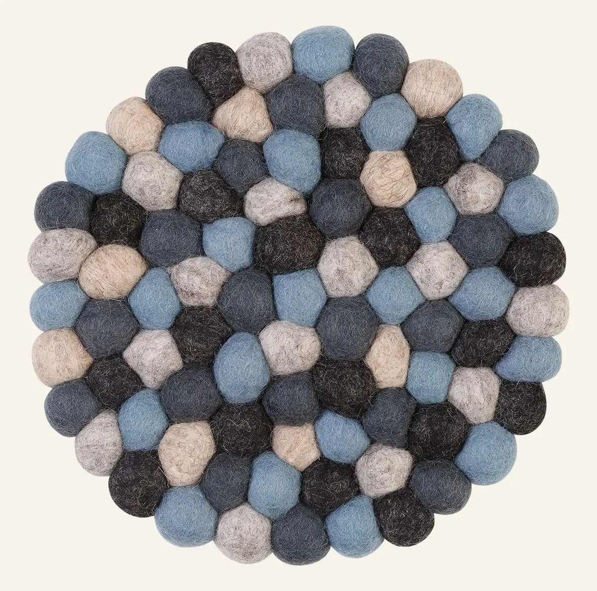 Wool Multi gryteunderlag blå