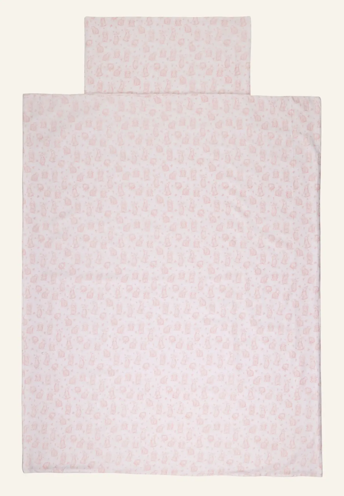 Baby Bunnies flanell sengesett rosa