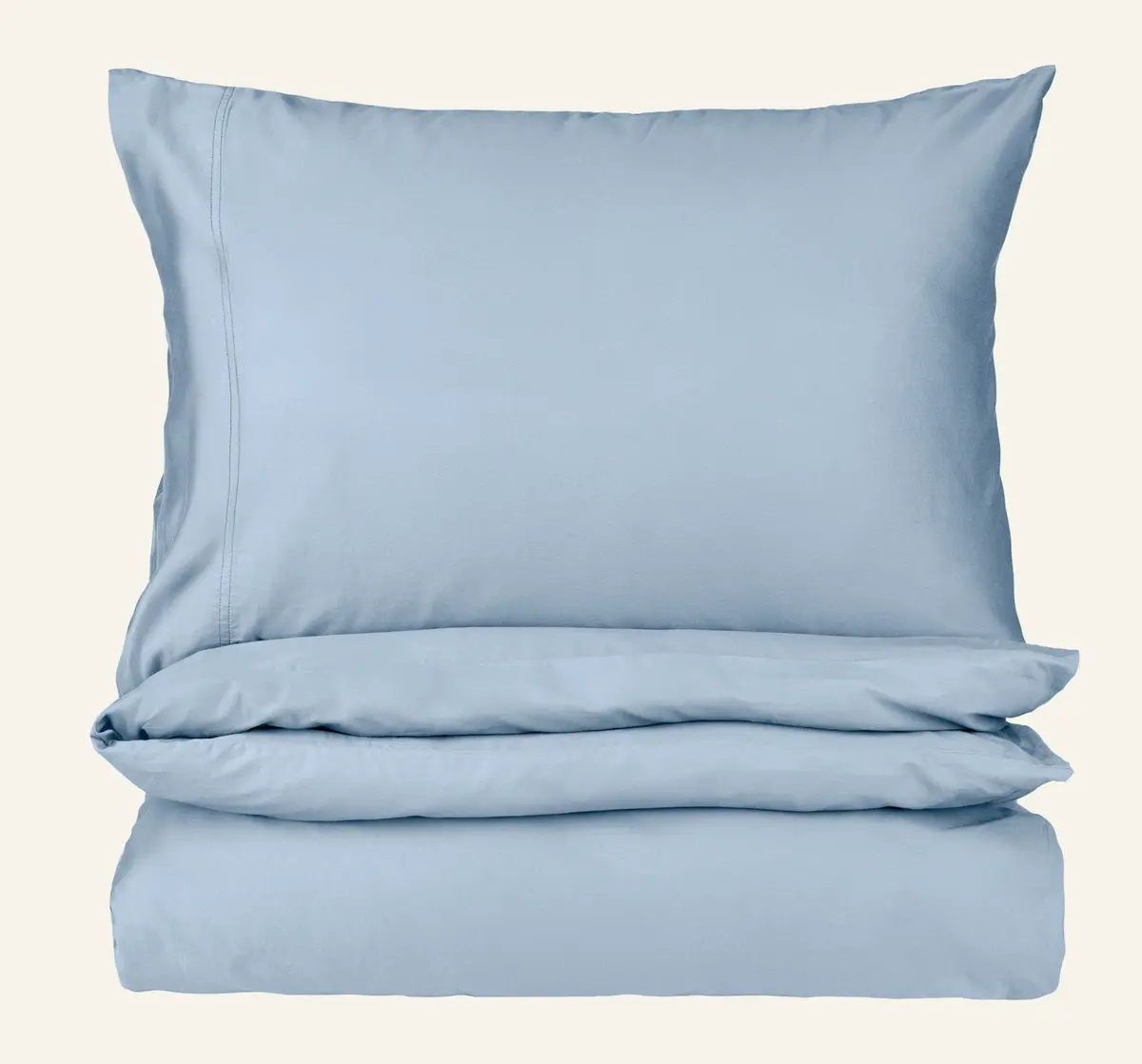 Eden stonewashed sateng sengesett himmelblå
