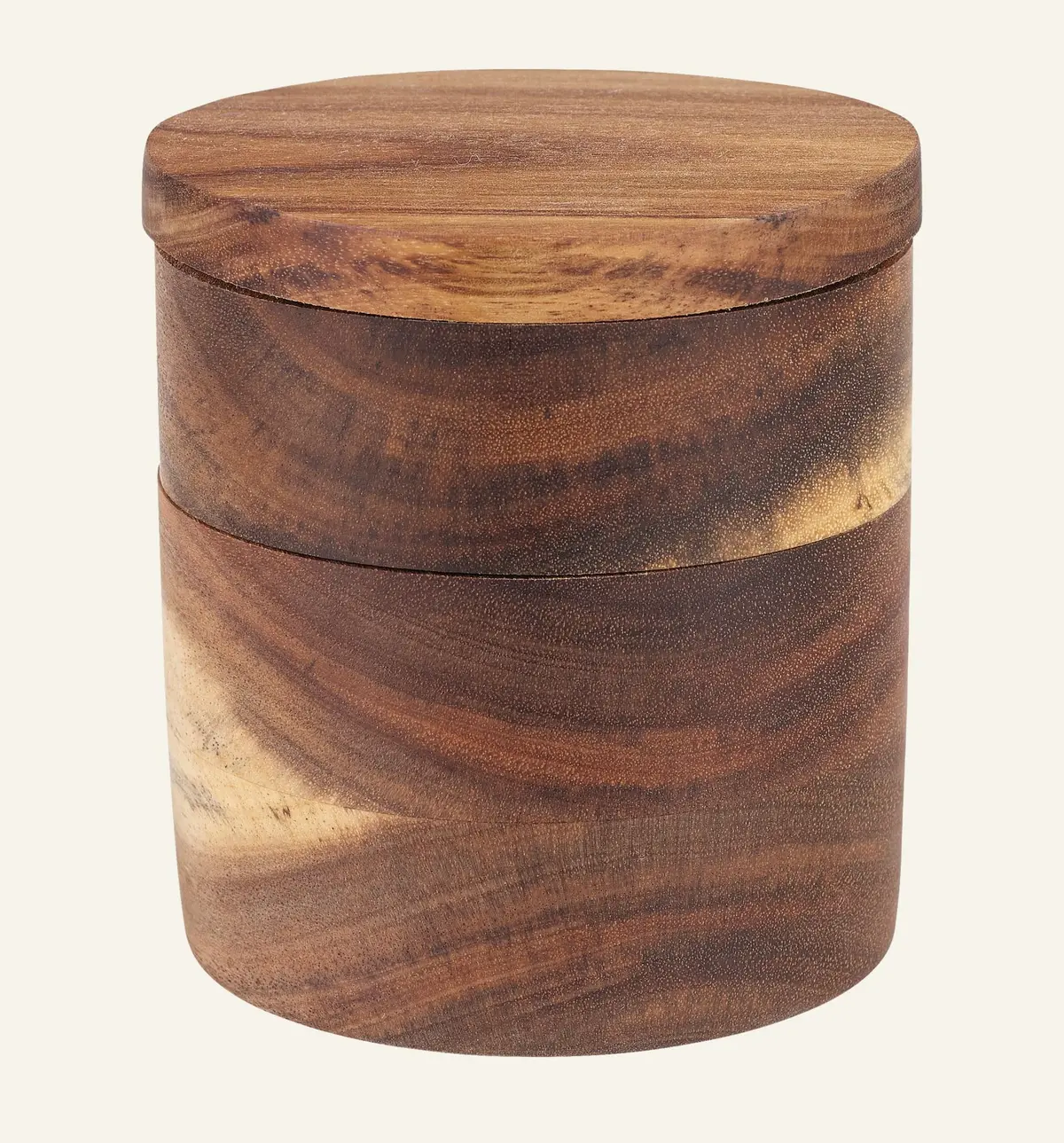 Acacia round boks natur