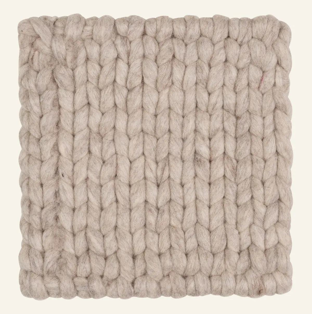 Wool Knit gryteunderlag lys grå